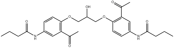 N,N'-[(2-Hydroxypropane-1,3-diyl)bis[oxy(3-acetyl-1,4-phenylene)]]dibutanaMide Structure