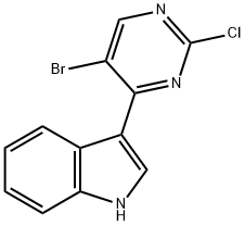 3-(5-broMo-2-chloropyriMidin-4-yl)-1H-indole 구조식 이미지