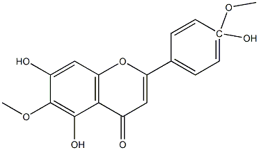 4',5,7-trihydroxy-6, 4'-diMethoxyflavone Structure