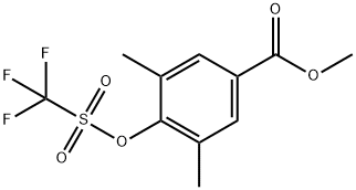 Methyl 3,5-diMethyl-4-(((trifluoroMethyl)sulfonyl)oxy)benzoate 구조식 이미지