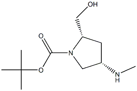 (2S,4S)-tert-butyl 2-(hydroxyMethyl)-4-(MethylaMino)pyrrolidine-1-carboxylate Structure