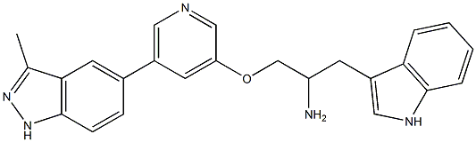 1-(1H-Indol-3-ylMethyl)-2-[5-(3-Methyl-1H-indazol-5-yl)-pyridin-3-yloxy]-ethylaMine Structure