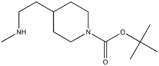 4-(2-MethylaMino-ethyl)-piperidine-1-carboxylic acid tert-butyl ester Structure