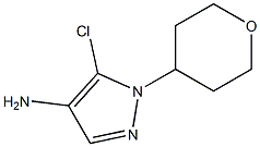 5-Chloro-1-(tetrahydro-pyran-4-yl)-1H-pyrazol-4-ylaMine Structure