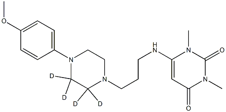 6-[[3-[4-(4-Methoxyphenyl)-1-piperazinyl-d4]propyl]aMino]-1,3-diMethyl-2,4(1H,3H)-pyriMidinedione 구조식 이미지