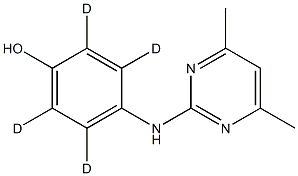 4-[(4,6-DiMethyl-2-pyriMidinyl)aMino]phenol-d4 구조식 이미지