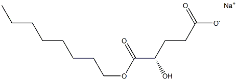 (2S)-2-Hydroxyglutaric Acid Octyl Ester SodiuM Salt 구조식 이미지