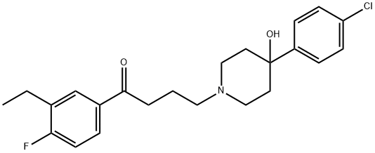 4-[4-(4-Chlorophenyl)-4-hydroxy-1-piperidinyl]-1-(3-ethyl-4-fluorophenyl)-1-butanone Structure
