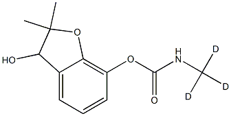 2,3-Dihydro-3-hydroxy-2,2-diMethyl-7-benzofuranyl (Methyl-d3)carbaMate Structure