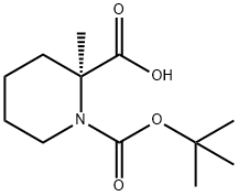 (S)-1-(tert-butoxycarbonyl)-2-Methylpiperidine-2-carboxylic acid Structure