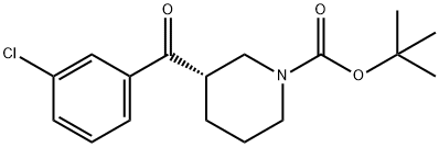 (S)-tert-butyl 3-(3-chlorobenzoyl)piperidine-1-carboxylate Structure