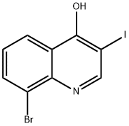 8-BroMo-3-iodo-quinolin-4-ol 구조식 이미지