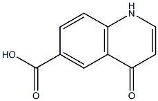 4-Oxo-1,4-dihydro-quinoline-6-carboxylic acid 구조식 이미지