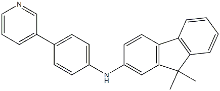 (9,9-DiMethyl-9H-fluoreN-2-yl)-(4-pyridiN-3-yl-phenyl)-aMine Structure