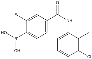 4-(3-Chloro-2-MethylphenylcarbaMoyl)-2-fluorobenzeneboronic acid, 97% Structure