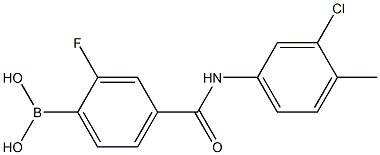4-(3-Chloro-4-MethylphenylcarbaMoyl)-2-fluorobenzeneboronic acid, 97% Structure
