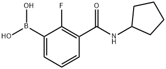 3-(CyclopentylcarbaMoyl)-2-fluorobenzeneboronic acid, 97% Structure