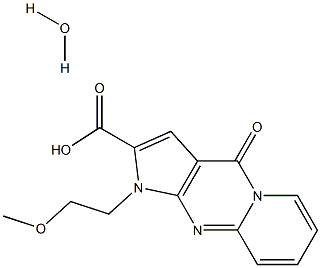 1-(2-Methoxyethyl)-4-oxo-1,4-dihydropyrido[1,2-a]pyrrolo[2,3-d]pyriMidine-2-carboxylic acid Monohydrate, 96% Structure
