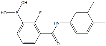 3-(3,4-DiMethylphenylcarbaMoyl)-2-fluorobenzeneboronic acid, 97% Structure