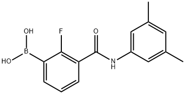 3-(3,5-DiMethylphenylcarbaMoyl)-2-fluorobenzeneboronic acid, 97% 구조식 이미지