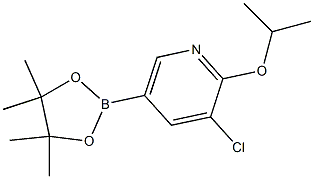 3-Chloro-2-isopropoxy-5-(4,4,5,5-tetraMethyl-[1,3,2]dioxaborolan-2-yl)-pyridine 구조식 이미지