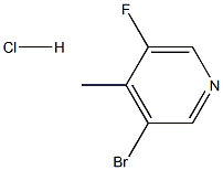 3-BroMo-5-fluoro-4-Methyl-pyridine hydrochloride 구조식 이미지