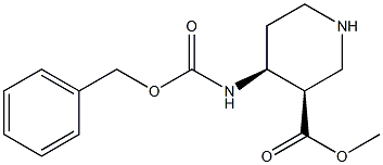 (3R,4S)-Methyl 4-(benzyloxycarbonylaMino)piperidine-3-carboxylate 구조식 이미지