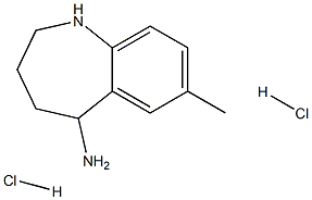 7-Methyl-2,3,4,5-tetrahydro-1H-benzo[b]azepin-5-aMine dihydrochloride Structure