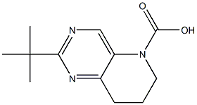 2-tert-Butyl-7,8-dihydro-6H-pyrido[3,2-d]pyriMidine-5-carboxylic acid 구조식 이미지