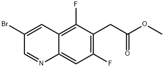 (3-BroMo-5,7-difluoro-quinolin-6-yl)-acetic acid Methyl ester Structure