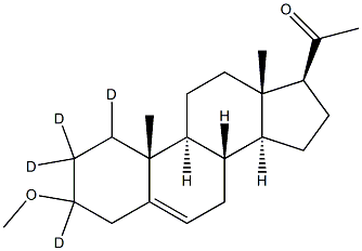 5-Pregnen-3-ol-20-one-d4 3-Methyl Ether Structure