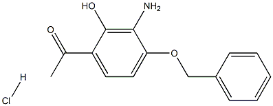 1-(3-AMINO-4-(BENZYLOXY)-2-HYDROXYPHENYL)ETHANONE HCL 구조식 이미지