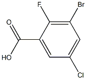 3-BROMO-5-CHLORO-2-FLUOROBENZOIC ACID 구조식 이미지