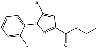 5-Bromo-1-(2-chloro-phenyl)-1H-pyrazole-3-carboxylic acid ethyl ester 구조식 이미지