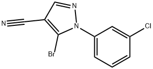 5-bromo-1-(3-chlorophenyl)-1H-pyrazole-4-carbonitrile 구조식 이미지