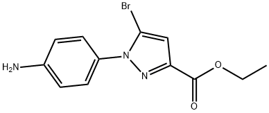 ethyl 1-(4-aminophenyl)-5-bromo-1H-pyrazole-3-carboxylate Structure