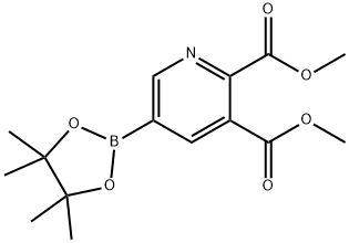 Dimethyl 5-(4,4,5,5-tetramethyl-1,3,2-dioxaborolan-2-yl)pyridine-2,3-dicarboxylate Structure