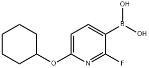 6-(Cyclohexyloxy)-2-fluoropyridin-3-ylboronic acid Structure