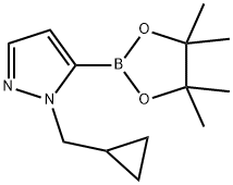 1-(Cyclopropylmethyl)pyrazole-5-boronic acid pinacol ester Structure