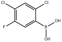 2,4-Dichloro-5-fluorophenylboronic acid 구조식 이미지