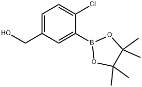 (4-Chloro-3-(4,4,5,5-tetramethyl-1,3,2-dioxaborolan-2-yl)phenyl)methanol Structure