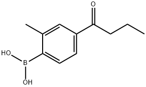 4-Butanoyl-2-methylphenylboronic acid Structure