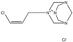 1-cis-3-Chloroallyl-3,5,7-triaza-1-azonia-adamantane chloride Solution Structure