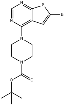 tert-butyl 4-(6-broMothieno[2,3-d]pyriMidin-4-yl)piperazine-1-carboxylate Structure