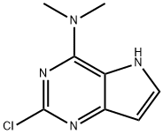 2-chloro-N,N-diMethyl-5H-pyrrolo[3,2-d]pyriMidin-4-aMine Structure