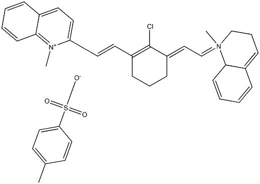 2-[2-[2-Chloro-3-[2-(1,3-dihydro-1-methyl-2H-quinolinylidene)ethylidene]-1-cyclohexen-1-yl]ethenyl]-1-methyl-quinolinium 4-methylbenzenesulfonate Structure