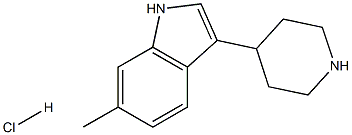 6-Methyl-3-(piperidin-4-yl)-1H-indole hydrochloride Structure