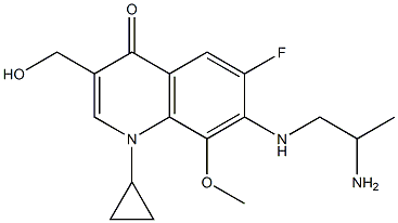 7-(2-aMinopropylaMino)-1-cyclopropyl-6-fluoro-3-(hydroxyMethyl)-8-Methoxyquinolin-4(1H)-one Structure