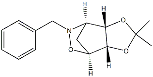 (3aS,4S,7R,7aS)-6-benzyl-2,2-diMethyltetrahydro-3aH-4,7-Methano[1,3]dioxolo[4,5-d][1,2]oxazine 구조식 이미지