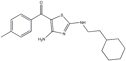 (4-aMino-2-((2-cyclohexylethyl)aMino)thiazol-5-yl)(p-tolyl)Methanone 구조식 이미지